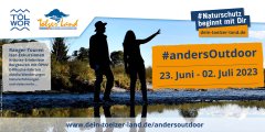 Plakat zur #andersOutdoor-Woche im Tölzer Land von 23.6. bis 2.7.2023
